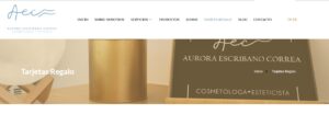 Web Aurora Escribano Esteticista Cosmetóloga en Sevilla - Wilapp