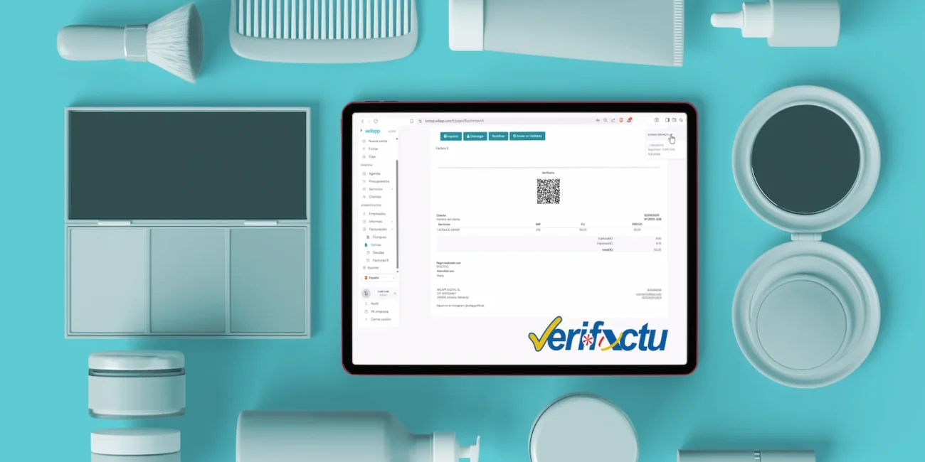 mockup tablet y verifactu