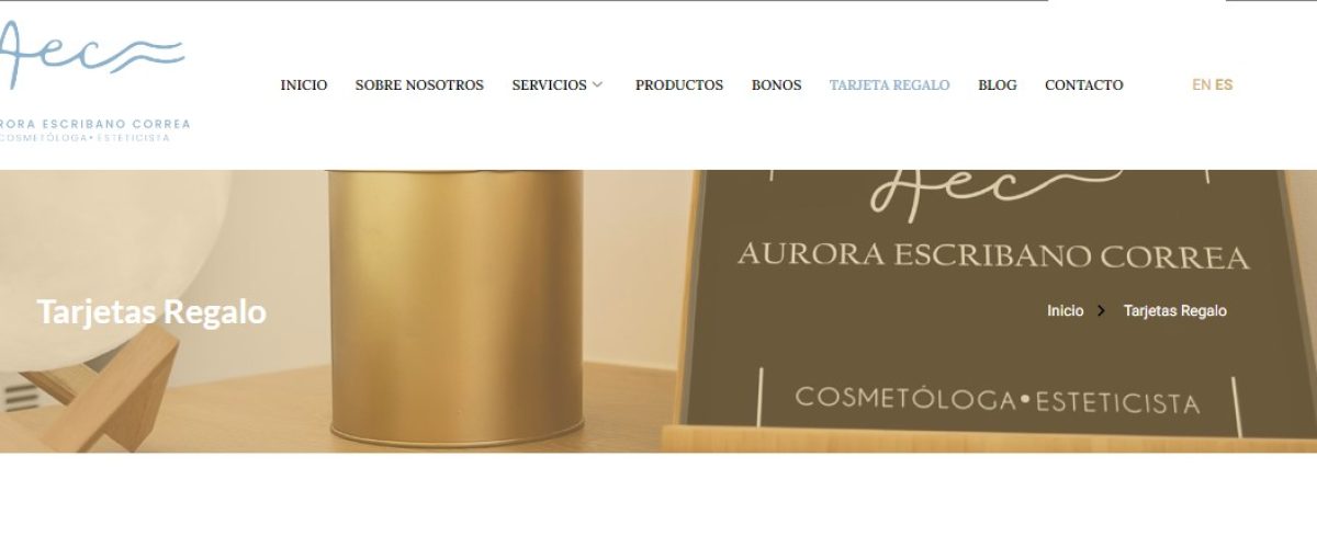 Web Aurora Escribano Esteticista Cosmetóloga en Sevilla - Wilapp